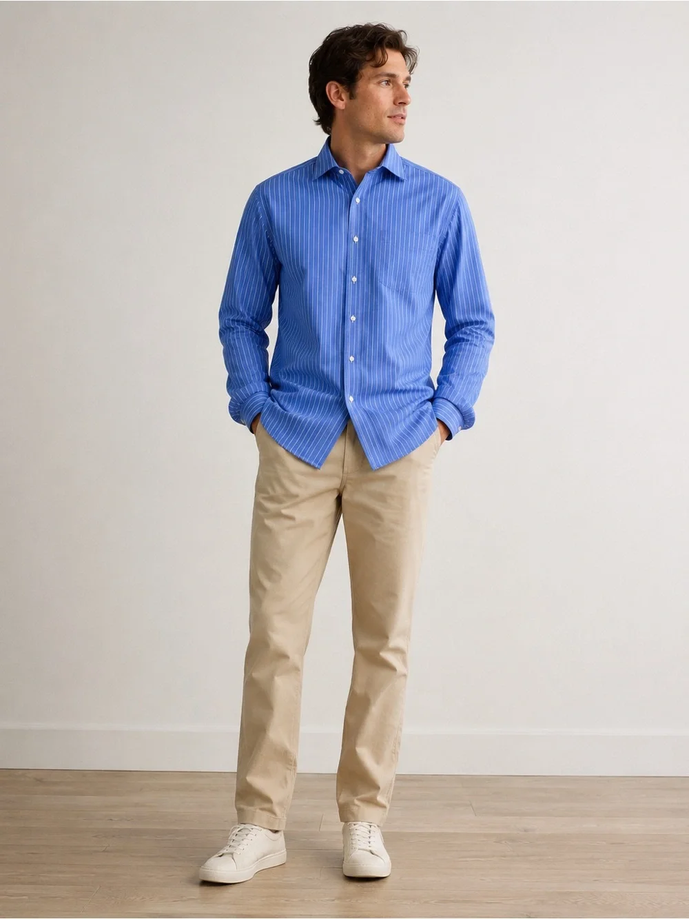 Polo by Ralph Lauren Royal Blue Pinstripe Dress Shirt